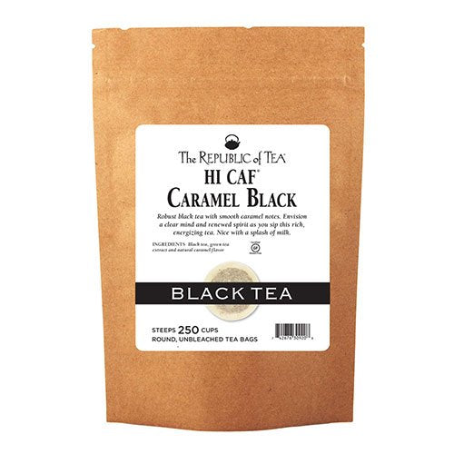 The Republic of Tea HiCAF Caramel Black Tea, 250 Tea Bags, Rich High-Caffeine Premium Black Tea