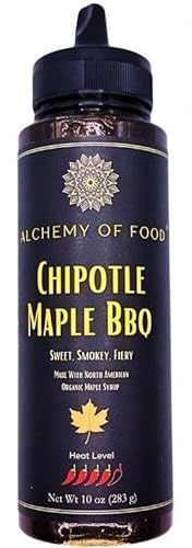 Alchemy of Food Chipotle Maple BBQ - Smoky & Sweet Barbecue Sauce with Real Maple Syrup and Chipotle Peppers - Clean Label, All-Natural Glaze