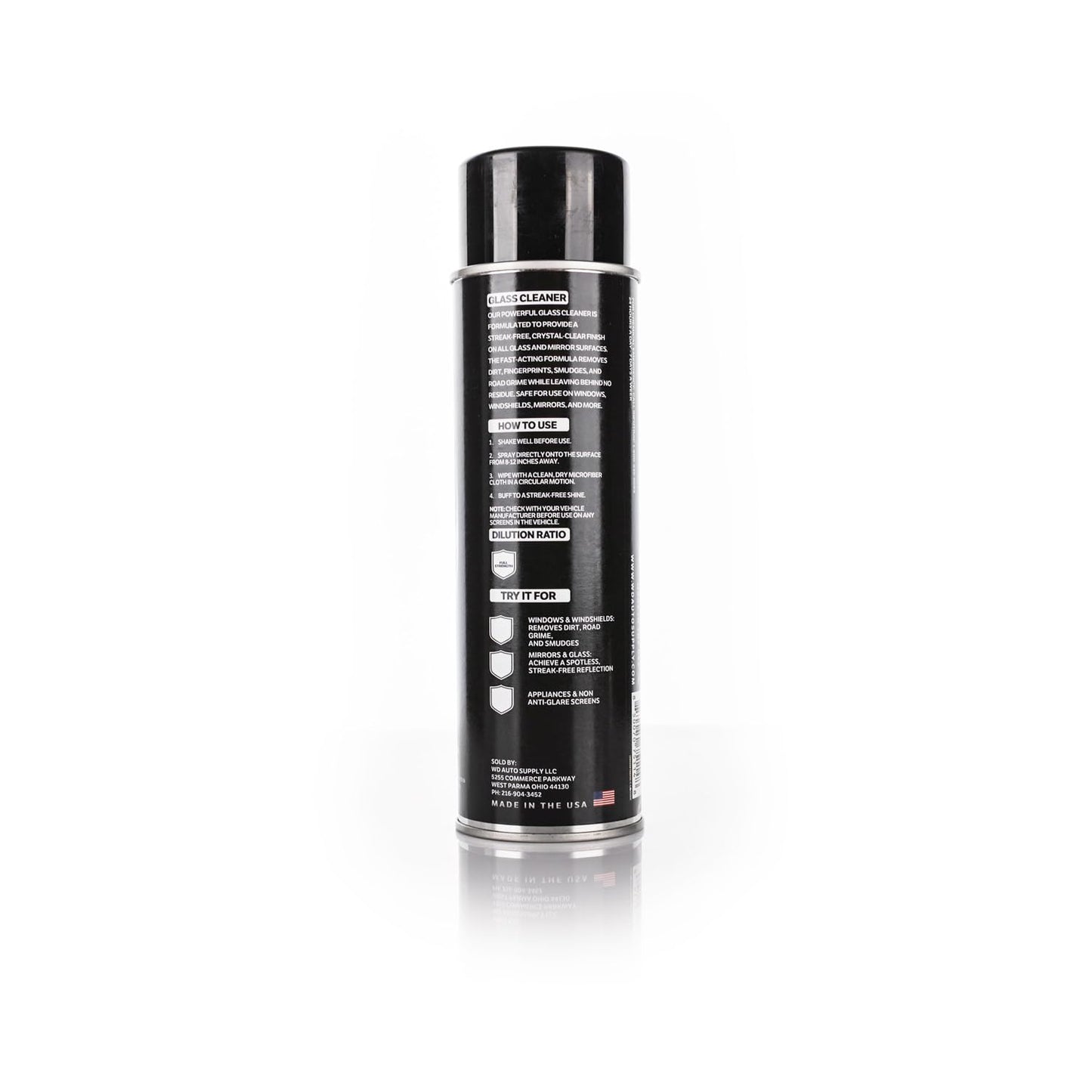 WD Auto Supply - Glass Cleaner - Ammonia-Free, Streak-Free Automotive Window & Mirror Spray - 2 Pack