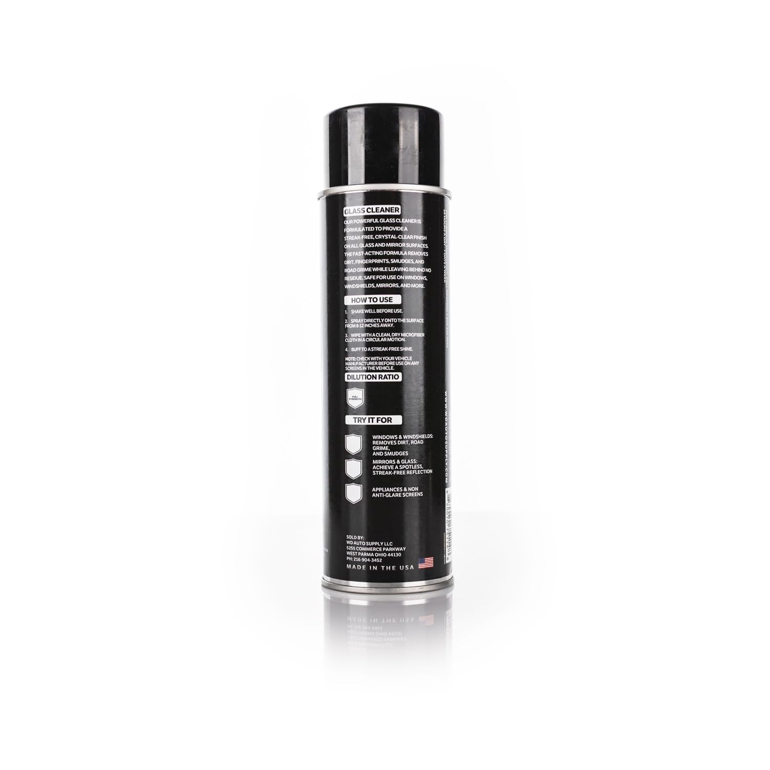 WD Auto Supply - Glass Cleaner - Ammonia-Free, Streak-Free Automotive Window & Mirror Spray - 2 Pack