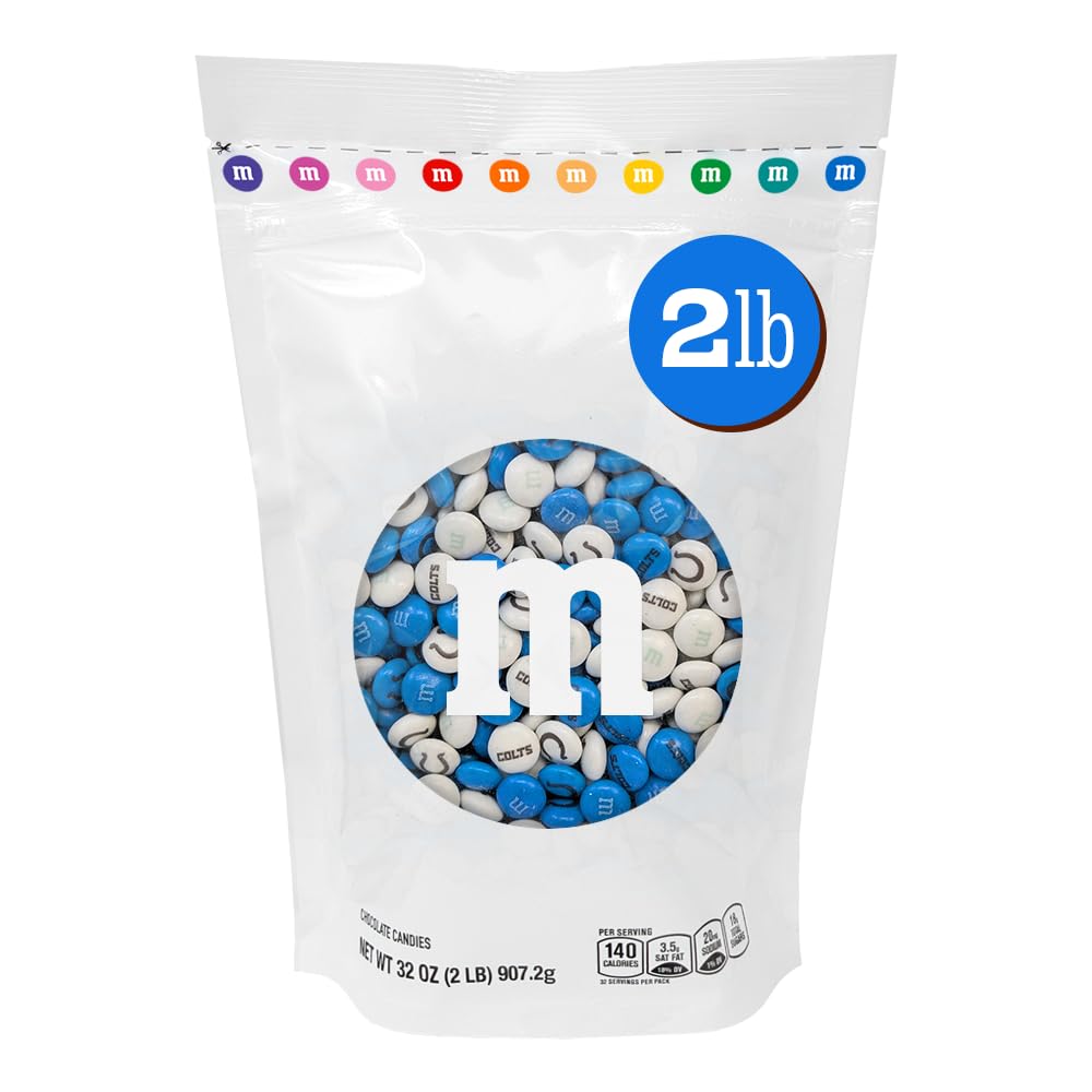 M&M'S NFL Indianapolis Colts Milk Chocolate, 2 lb Bulk Bag