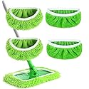 Reusable Microfiber Mop Pads Washable Wet Pads Compatible with Swiffer Sweeper Refills Pads for Wet & Dry Sweeping Cloths Mop Head Replacement
