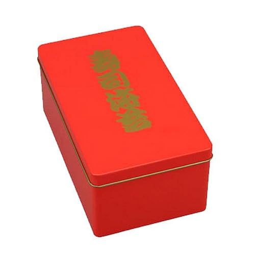 JapanBargain, Sushi Nori Kan Japanese Seaweed Container for Sushi Chef Japanese Restaurant, 8-1/2"x5", Half Sheet, Red Color, Made in Japan