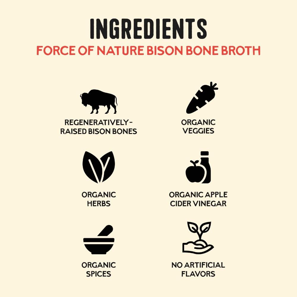 Kettle & Fire Bison Bone Broth, 16.9 OZ