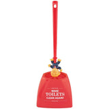 Fairly Odd Novelties Donald Trump Toilet Bowl Brush Make Toilets Clean Again Holder - Perfect Elephant Novelty Gag Political Gift, Red