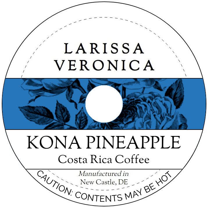 Kona Pineapple Costa Rica Coffee (Single Serve K-Cup Pods) (Gourmet, Naturally Flavored, Whole Coffee Beans) (12 pods, ZIN: 576687)