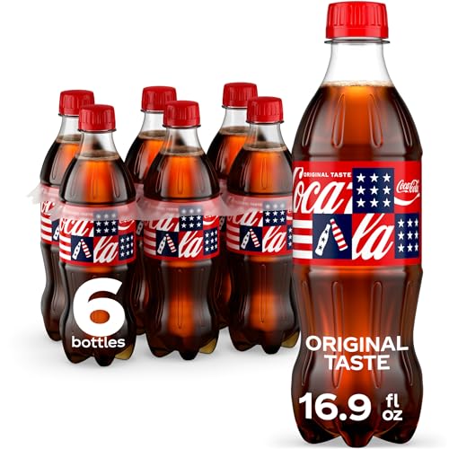 Coca-Cola Soda Soft Drinks, 16.9 fl oz Bottles, 6 Pack - Classic Cola Soft Drink Pack