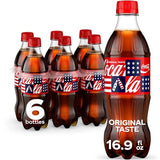 Coca-Cola Soda Soft Drinks, 16.9 fl oz Bottles, 6 Pack - Classic Cola Soft Drink Pack