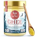 4th & Heart Himalayan Pink Salt Grass-Fed Ghee, Clarified Butter, 100% Butter Fat, Pasture-Raised, Lactose & Casein Free, High Smoke Point Cooking