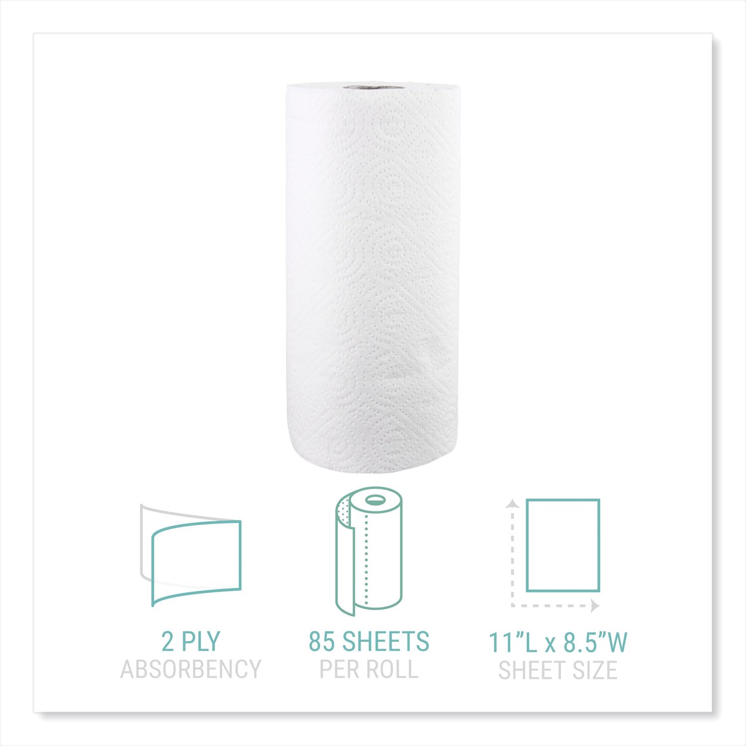Windsoft Paper Towels, Bulk Pack of 30 Rolls, 85 Sheets Per Roll, Individually Wrapped, 2-Ply White Kitchen Towels, Embossed and For Enhanced