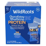 WildRoots Chocolatey Blueberry Protein Premium Trail Mix, 12-Pack Snack Pouches (1.75 oz Each), 12g Protein per Serving, Non-GMO Ingredients