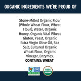 One Mighty Mill Whole Wheat Bread, 100% Organic, Fresh-Milled, Stone-Ground Flour - No Preservatives or Artificial Ingredients, Non-GMO, Kosher (16