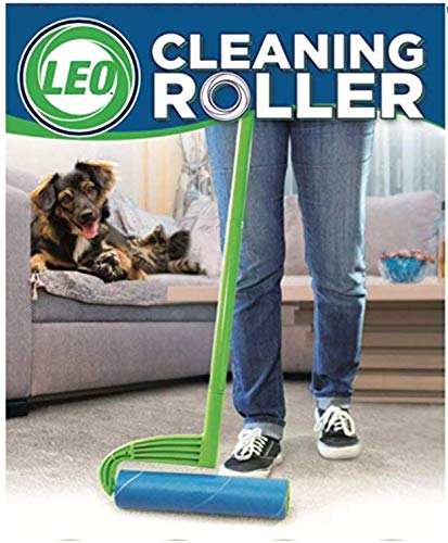 Leo 10-Inch Wide Lint Roller Refills, 6 Rolls with 50 Sheets Each (300 Sheets Total), Extra Sticky for Pet Hair, Carpet & Floor Cleaning
