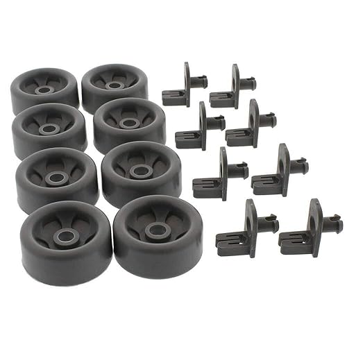 JJKSKV Universal Dishwasher Lower Rack Roller Kit - Replacement Part WD35X21041, Compatible with GE Hotpoint RCA Dishwasher Models