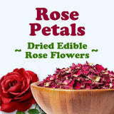Food to Live Rose Petals, 4 Ounces - Culinary Dried Edible Rose Flowers for Tea, Baking, Making Rose Water and Desserts. Vegan, Kosher, Bulk
