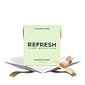 1x Refresh Gum Garden Mint (12 PC.) Bundle with Plastic Bag Clip for Resealing Packs and Maintaining Neat Storage - Gift Set (2 Items)