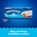 Tastykake Iced Honey Buns, Sweet Roll with Cinnamon, 6 Count, 12 oz Box (Pack of 2)