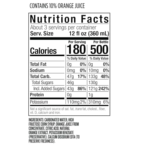 Polar Beverages Dry Juice, Orange, 33.8 Fluid Ounce (Pack of 12)