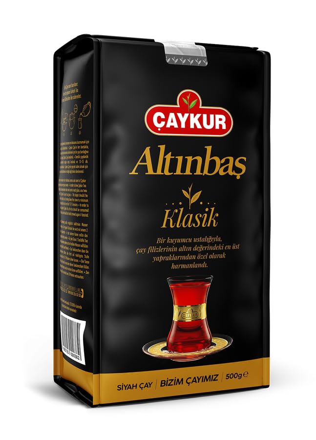 ÇAYKUR Premium Turkish Black Tea Bundle, Filiz, Caycicegi, Altinbas & Rize, Traditional Loose Leaf Black Tea, Set of 4 each 500g / 17.6 Oz