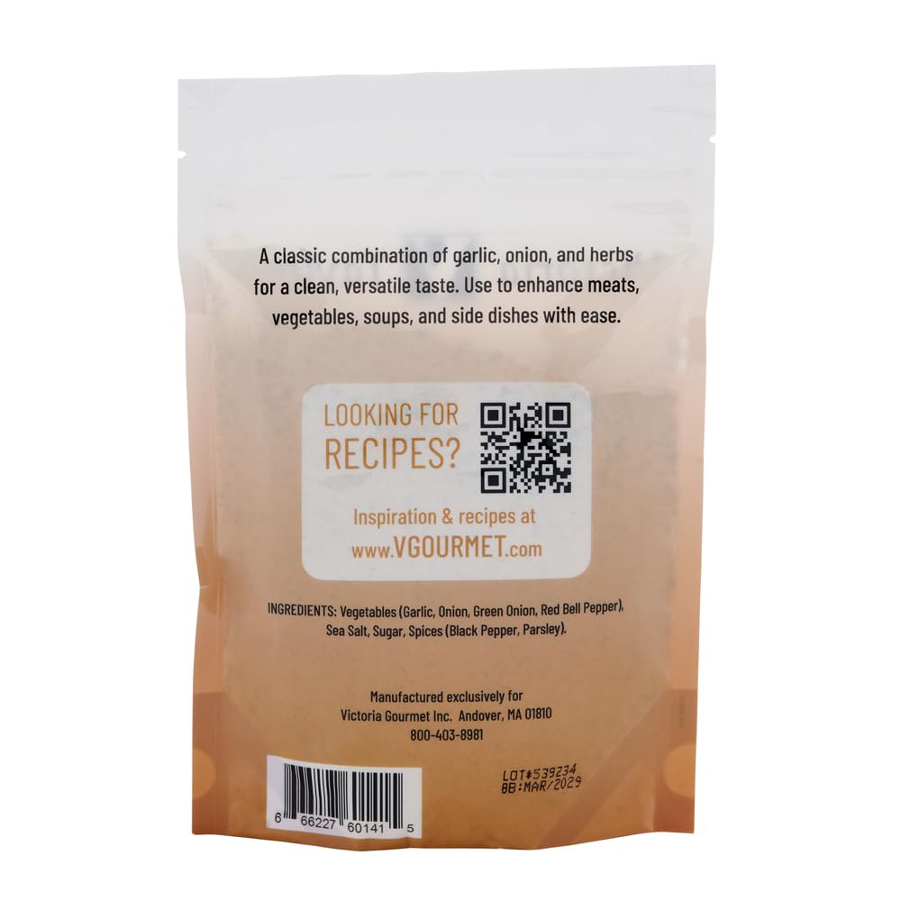 Victoria Taylor's Garlic Onion Blend Seasoning, Versatile Spice for Meats, Vegetables, Soups and Side Dishes, 6.5 oz