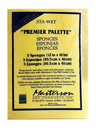 Masterson Premier Acrylic Paper and Sponge Refills Pack of 3 Sponge Refill [Pack of 2 ]