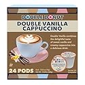 Double Donut Coffee Double Vanilla Cappuccino Pods, 24 Single Serve Cups For Keurig K Cup Brewers In Recyclable Pods