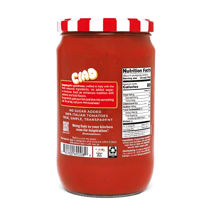 Italians Do It Better Red Hot Spicy Marinara Pasta Sauce - Authentic Italian Tomatoes with Basil, Garlic, Oregano & Chili Pepper - No Sugar Added