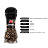 Zercumm Black Pepper with Grinder Grinding Head Bottled Black Pepper 35G Freshly Ground