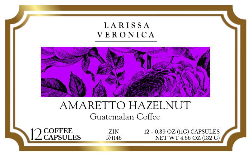 Amaretto Hazelnut Guatemalan Coffee (Single Serve K-Cup Pods) (Gourmet, Naturally Flavored, Whole Coffee Beans) (12 pods, ZIN: 571146) - 3 Pack