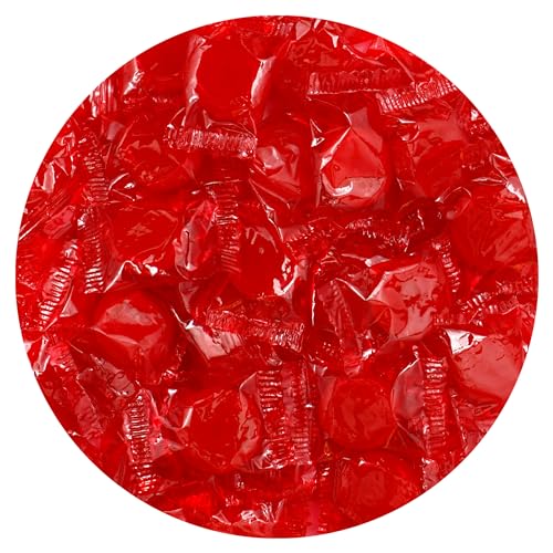 Cinnamon Discs Hard Candy - 2lb Bulk Bag (Approx. 150 pieces) - Cinnamon Candy - Individually Wrapped Old Fashioned Red Candies - The Hampton Popcorn