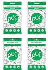 PUR Spearmint Chewing Gum, Sugar-Free, Aspartame-Free, Xylitol-Based,330 Pieces, 4 Pack