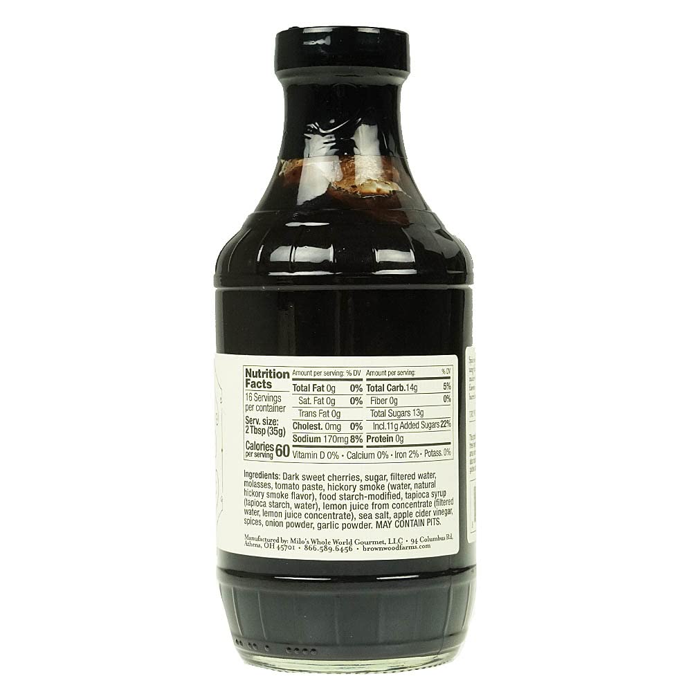 Cherry BBQ Sauce - Brownwood Farms - 20 oz, 2 pack - Sweet & Tangy Flavors - Gluten Free Barbecue Spread for Meats, Veggies & Other Foods