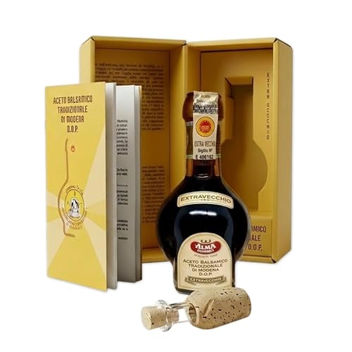 Alma Gourmet 25 Year Aged Extravecchio Traditional Balsamic Vinegar of Modena D.O.P. - 3.4 fl oz (100ml) - Authentic Aceto Balsamico Tradizionale