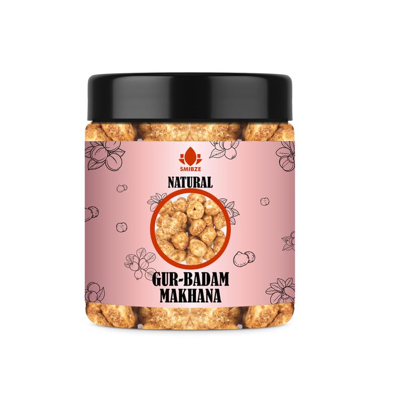 SMIBZE Natural Gur Badam Makhana 3 OZ / 85 Gram