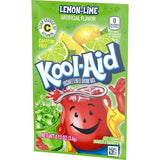 Kool-Aid Unsweetened Lemon Lime Artificially Flavored Powdered Soft Drink Mix, 0.13 oz Packet (Pack of 48)