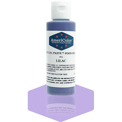 AmeriColor, Lilac, 4.5 Ounce Bottle, Soft Gel Paste Food Color