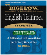 Bigelow Decaffeinated English Teatime Tea 28-Count Boxes (Pack of 6) Premium Bagged Caffeine-Free Black Tea Antioxidant-Rich All Natural Decaffeinated