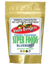 Virgin Extracts (TM) Pure Premium Organic Freeze Dried Blueberry Powder Extract 4:1 Concentrate (4 X Stronger) Superfood 8oz Pouch