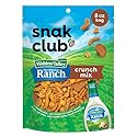 Snak Club Crunch Mix with Hidden Valley Ranch Seasoning, Toasted Corn, Chili Cheese Corn Jacks, Sesame Sticks, and Rye Chips, Kosher Snack, 8 oz