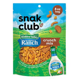 Snak Club Crunch Mix with Hidden Valley Ranch Seasoning, Toasted Corn, Chili Cheese Corn Jacks, Sesame Sticks, and Rye Chips, Kosher Snack, 8 oz