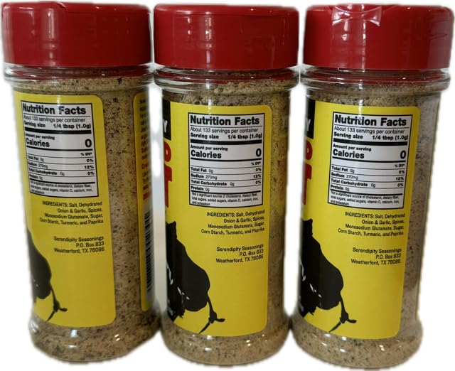 Jess Hall’s Serendipity Seasoned Salt - All Purpose Seasoning for Chicken, Steak & Fries - Restaurant-Style Flavor at Home - Garlic Herb Blend - 4.7