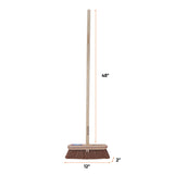 Superio Kitchen and Home Horsehair Broom With Wood Handle, Fine Premium Bristles - Heavy Duty Household Broom Easy Swiping Dust And Wisp Floors