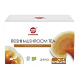 GANOHERB Organic Reishi Mushroom Tea, Adaptogen Ganoderma Lucidum Herbal Tea for Immune Health Boost, Stress Relief, Caffeine-Free, No Sugar, 25 Count