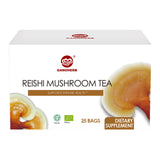GANOHERB Organic Reishi Mushroom Tea, Adaptogen Ganoderma Lucidum Herbal Tea for Immune Health Boost, Stress Relief, Caffeine-Free, No Sugar, 25 Count