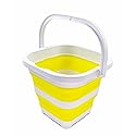 SAMMART Collapsible Rectangular Cleaning Bucket 5L (1.3 Gallon)- Foldable Camping Beach Sand Water Pot Pail- Portable Space Saving Tub for Household
