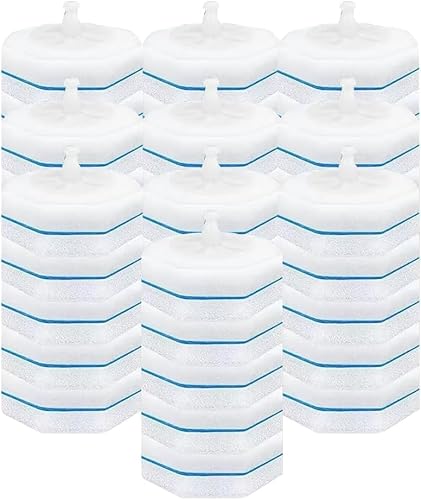 VOHIFIC 50PCS Upgraded Toilet Wand Refills Toilet Brush Wand Head Compatible with Clorox Wand Refills, White, V-002