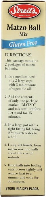 Streit's Mix Matzo Ball Mix - Gluten-Free - 4.5 ounce (Pack of 3)