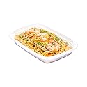 Restaurantware Asporto 16 Ounce To Go Boxes 100 Microwavable Round Soup Containers - Clear Plastic Lids Included Do Not Contain BPA White Plastic