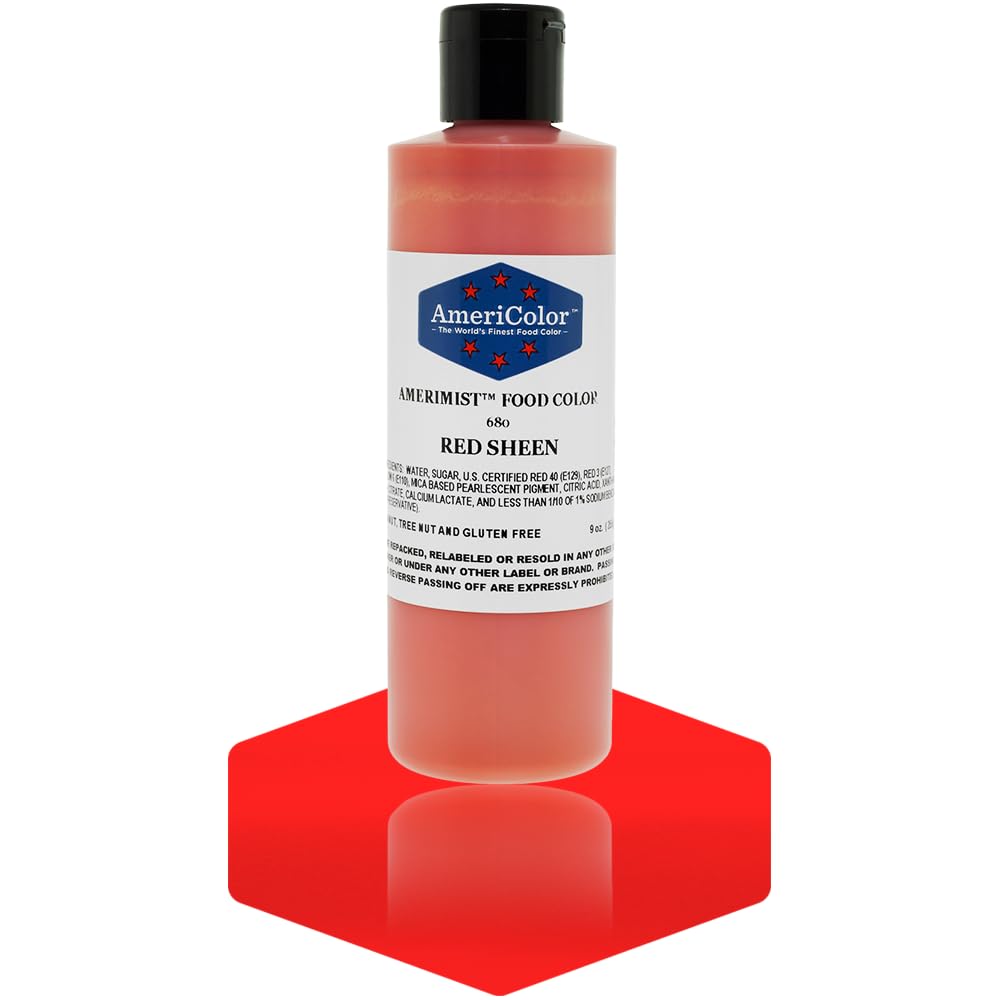 AmeriColor Amerimist Airbrush Color 9 Ounce, Red Pearl Sheen