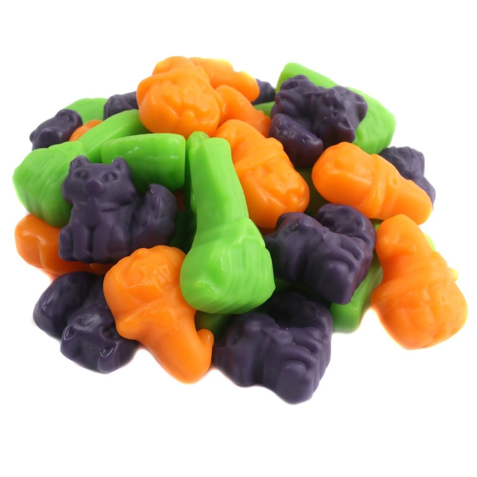 Spooktacular Gummi Mix Assorted Halloween Shaped Gummies Fruity & Chewy Candy Treats - (8oz) (1 Pack)